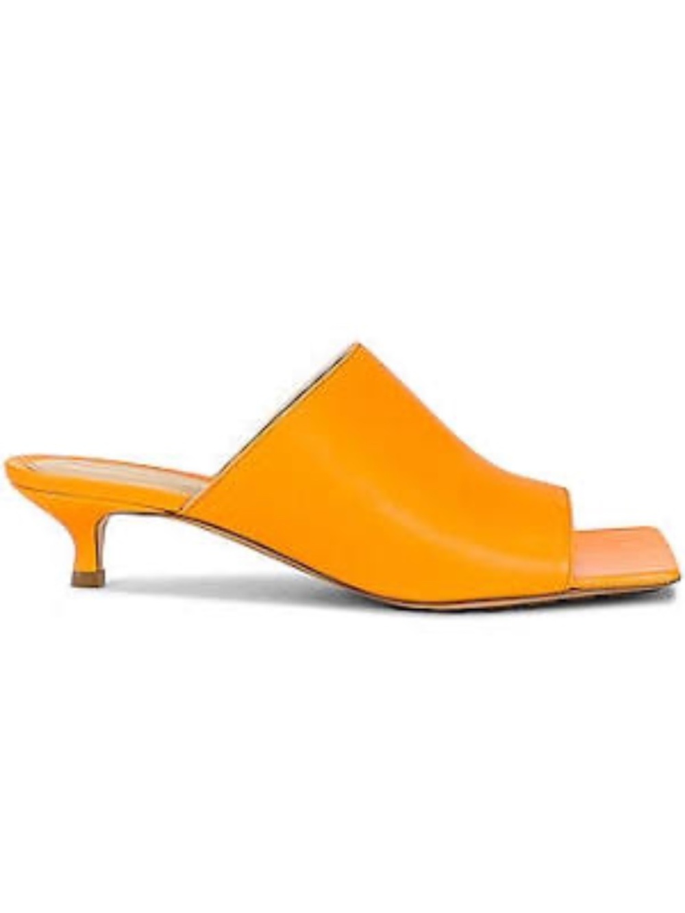 Bottega Veneta Orange Stretch Mules Size 7 NWT